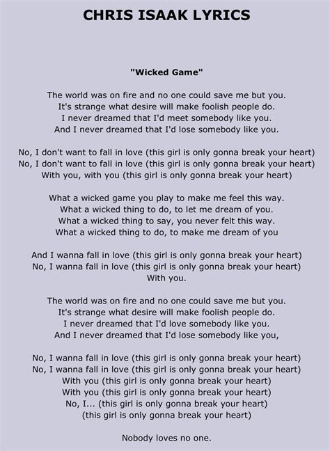 wicked game lyrics